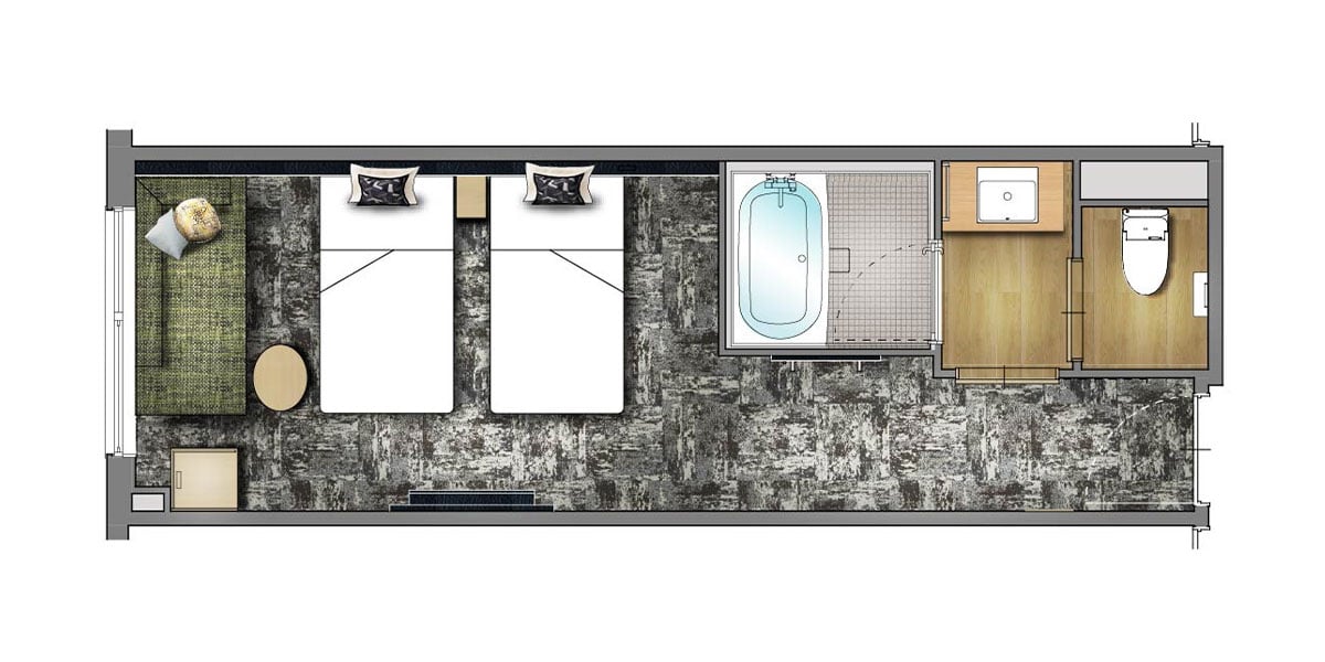 Superior Twin Extra Bed included Layout image