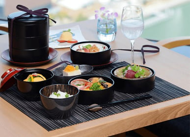 miniatura de platos kaiseki recomendados de temporada